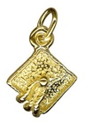 Charm - MORTAR BOARD - Sterling Silver or 9ct Gold