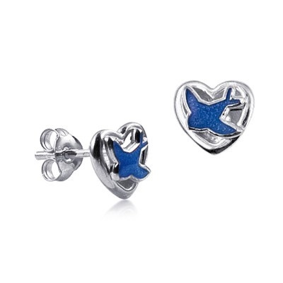 Earrings - I HEART BLUEBIRDS - Sterling Silver