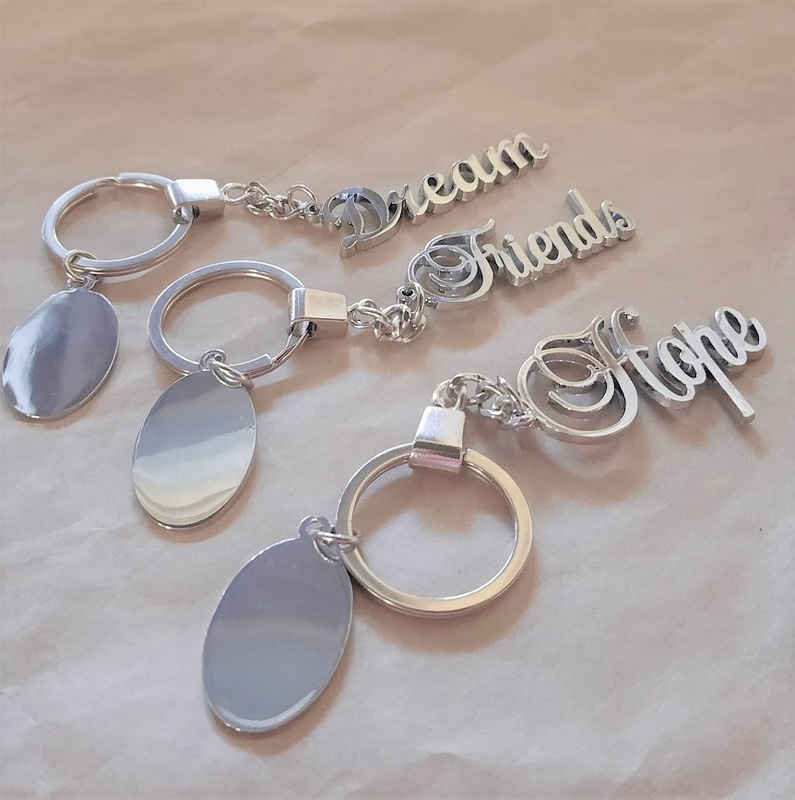 Engraved meaningful words keyring friends, dream, hope online Australia