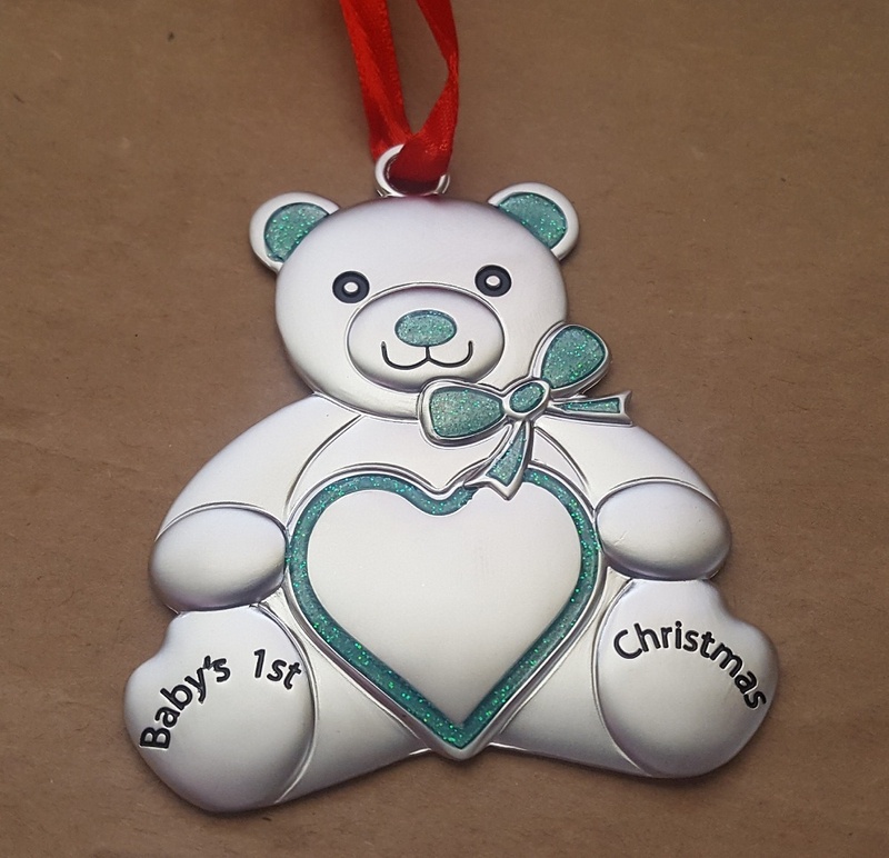 Babys first christmas ornament teddy bear decoration personalised Babys first christmas ornament teddy bear decoration personalised