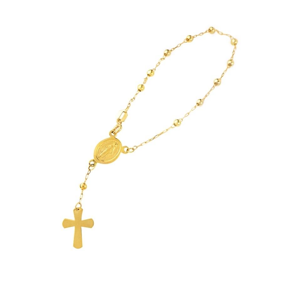 rosary bracelet fine 9ct yellow gold 