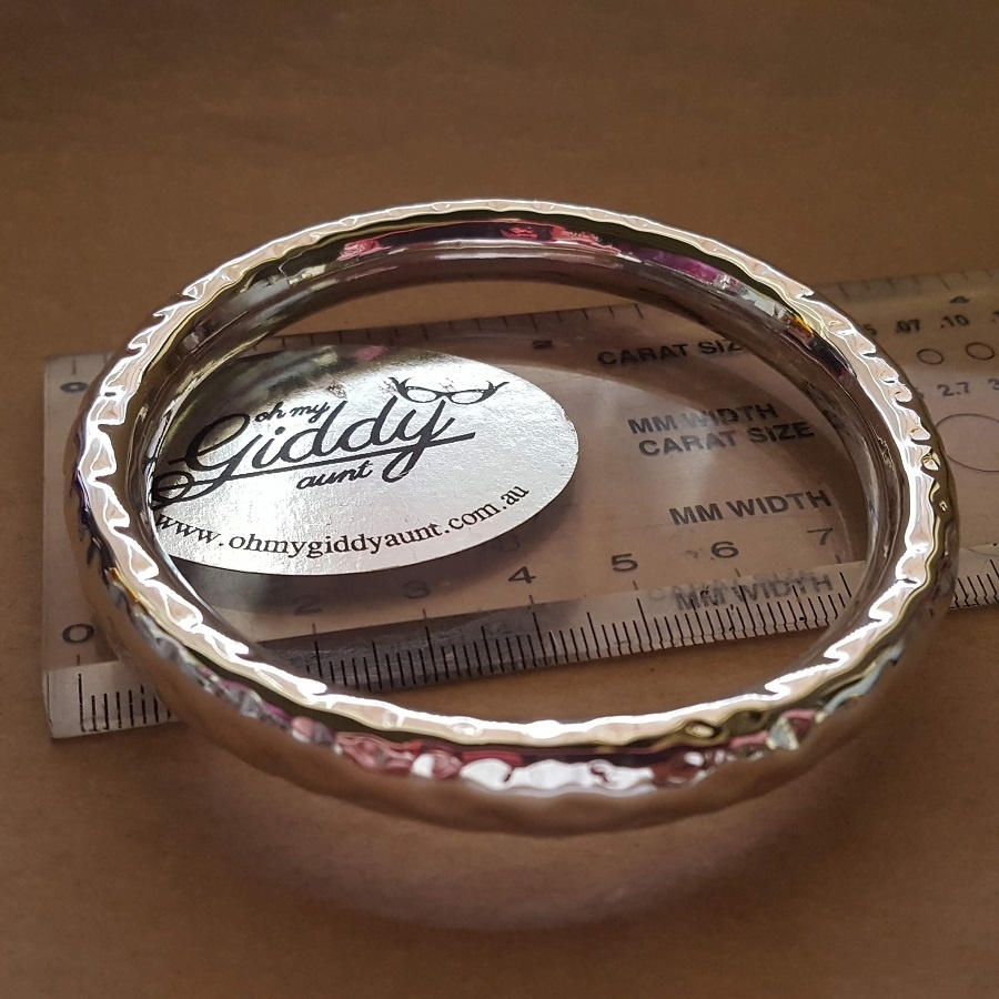 Vintage Silver Hammered Wide Bangle 925（ヴィンテージ メキシカン 