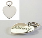 Pendant or Charm - KEEPSAKE HEART (Almost Instant) - Sterling Silver