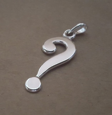 Pendant or Charm - QUESTION MARK? - Sterling Silver