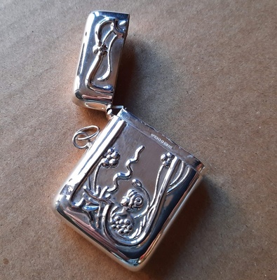 Square and rectangular shaped lockets|sterling silver or solid gold
