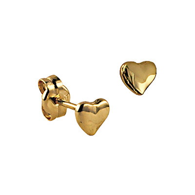 Stud Earrings - LITTLE GOLD HEARTS - 9ct Gold