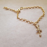 Bracelet baby chain 9ct Yellow, Rose or White Gold|personalised|charms ...