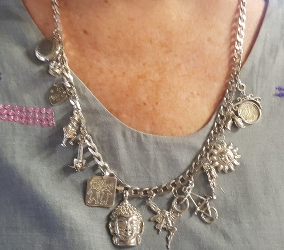 charm necklace sterling silver