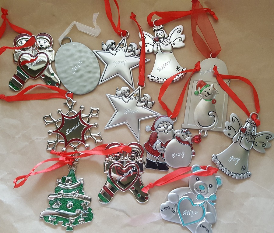 personalised christmas ornaments