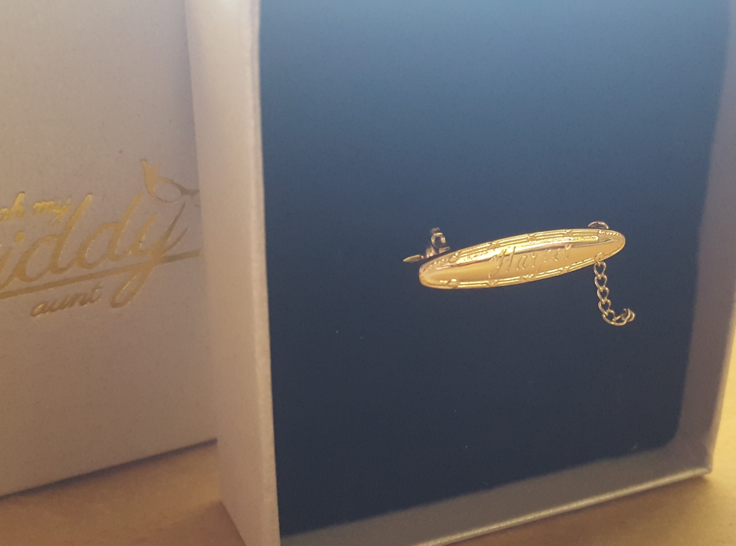 solid gold baby brooch