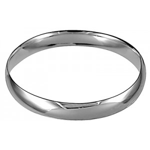 Bangle - HALF ROUND - Sterling Silver or 9ct Gold