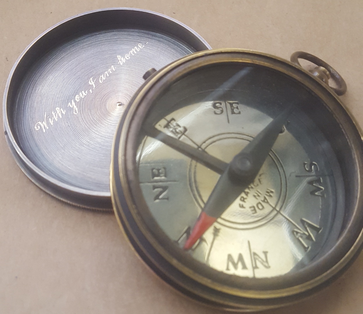 engraved name compass